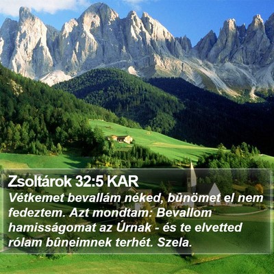 Zsoltárok 32:5 KAR Bible Verse Image