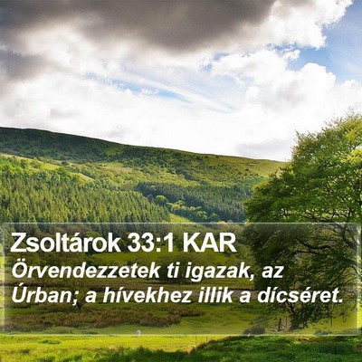 Zsoltárok 33:1 KAR Bible Verse Image
