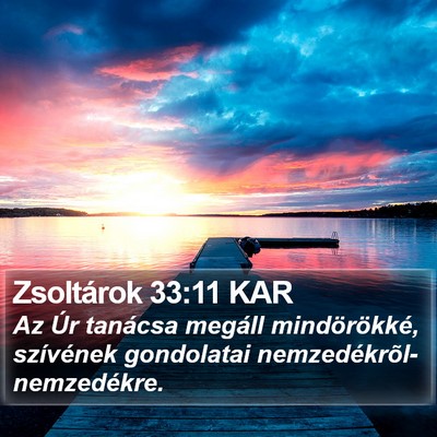Zsoltárok 33:11 KAR Bible Verse Image