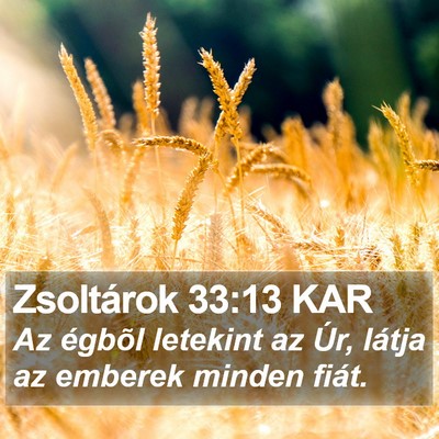 Zsoltárok 33:13 KAR Bible Verse Image