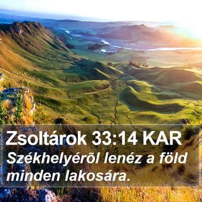 Zsoltárok 33:14 KAR Bible Verse Image