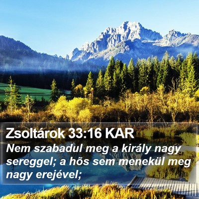 Zsoltárok 33:16 KAR Bible Verse Image