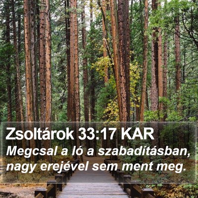 Zsoltárok 33:17 KAR Bible Verse Image