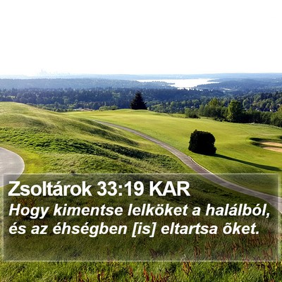 Zsoltárok 33:19 KAR Bible Verse Image