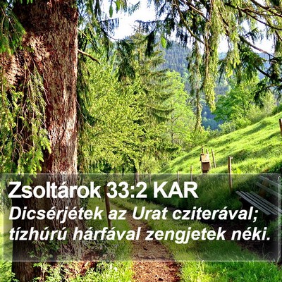 Zsoltárok 33:2 KAR Bible Verse Image