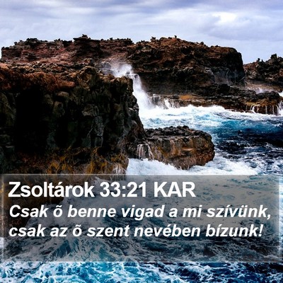 Zsoltárok 33:21 KAR Bible Verse Image