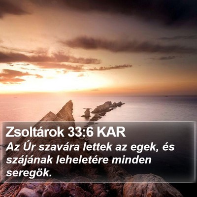 Zsoltárok 33:6 KAR Bible Verse Image