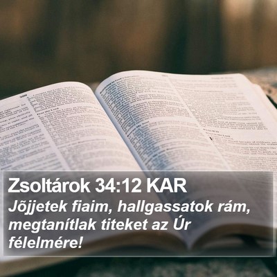 Zsoltárok 34:12 KAR Bible Verse Image