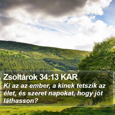 Zsoltárok 34:13 KAR Bible Verse Image