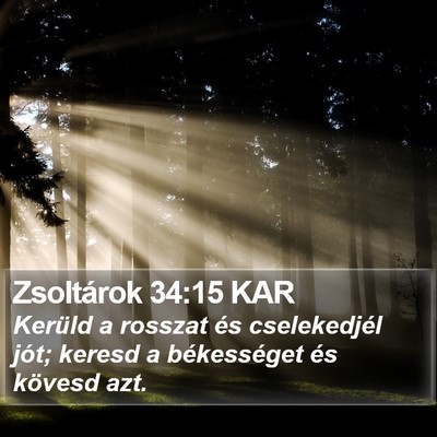 Zsoltárok 34:15 KAR Bible Verse Image