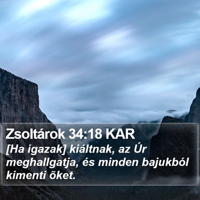Zsoltárok 34:18 KAR Bible Verse Image