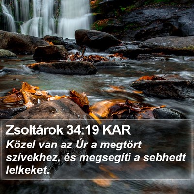 Zsoltárok 34:19 KAR Bible Verse Image