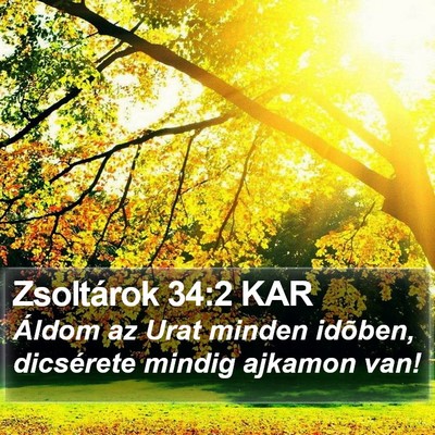 Zsoltárok 34:2 KAR Bible Verse Image