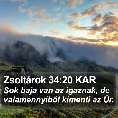 Zsoltárok 34:20 KAR Bible Verse Image