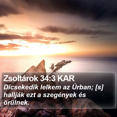 Zsoltárok 34:3 KAR Bible Verse Image
