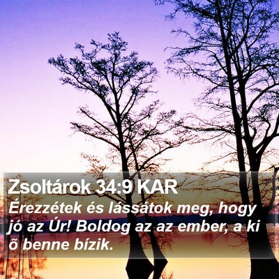 Zsoltárok 34:9 KAR Bible Verse Image