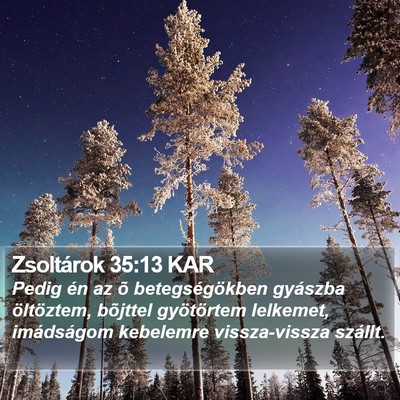 Zsoltárok 35:13 KAR Bible Verse Image