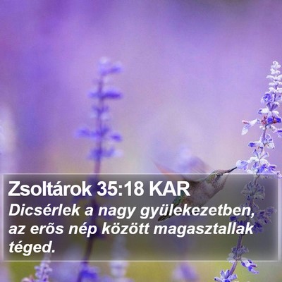 Zsoltárok 35:18 KAR Bible Verse Image
