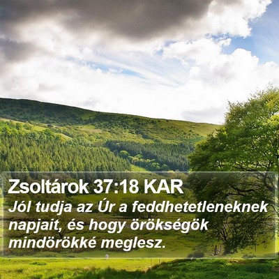 Zsoltárok 37:18 KAR Bible Verse Image