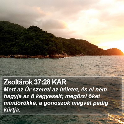Zsoltárok 37:28 KAR Bible Verse Image