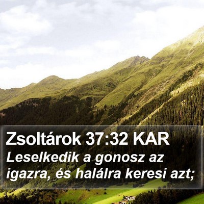 Zsoltárok 37:32 KAR Bible Verse Image