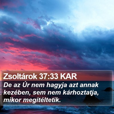 Zsoltárok 37:33 KAR Bible Verse Image