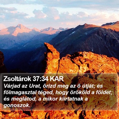 Zsoltárok 37:34 KAR Bible Verse Image
