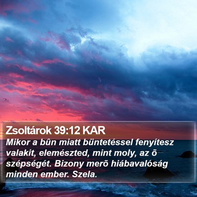 Zsoltárok 39:12 KAR Bible Verse Image