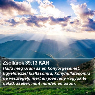 Zsoltárok 39:13 KAR Bible Verse Image