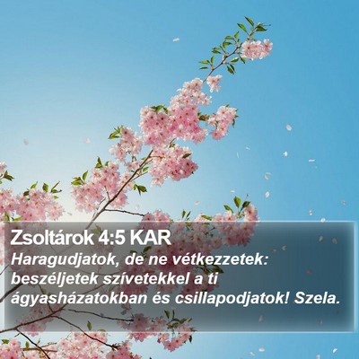 Zsoltárok 4:5 KAR Bible Verse Image