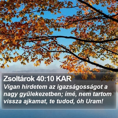 Zsoltárok 40:10 KAR Bible Verse Image