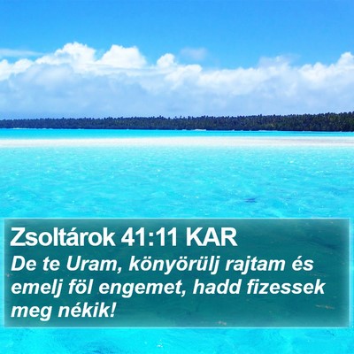 Zsoltárok 41:11 KAR Bible Verse Image