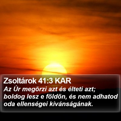 Zsoltárok 41:3 KAR Bible Verse Image