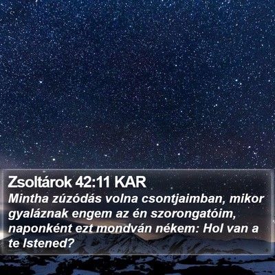 Zsoltárok 42:11 KAR Bible Verse Image