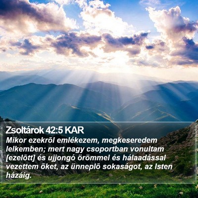Zsoltárok 42:5 KAR Bible Verse Image
