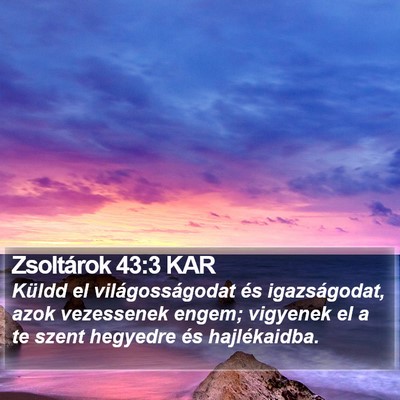 Zsoltárok 43:3 KAR Bible Verse Image