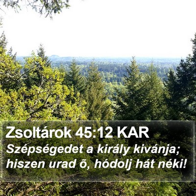Zsoltárok 45:12 KAR Bible Verse Image