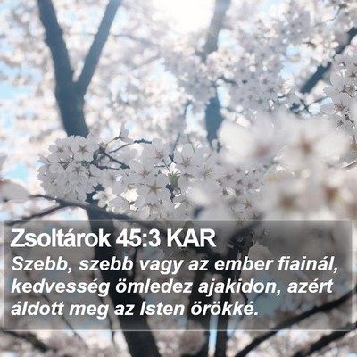 Zsoltárok 45:3 KAR Bible Verse Image