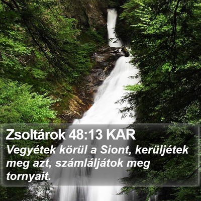 Zsoltárok 48:13 KAR Bible Verse Image