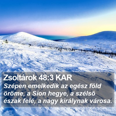 Zsoltárok 48:3 KAR Bible Verse Image