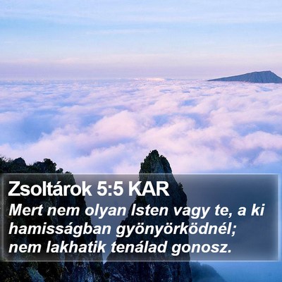Zsoltárok 5:5 KAR Bible Verse Image