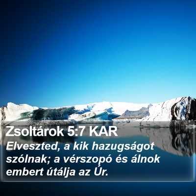 Zsoltárok 5:7 KAR Bible Verse Image