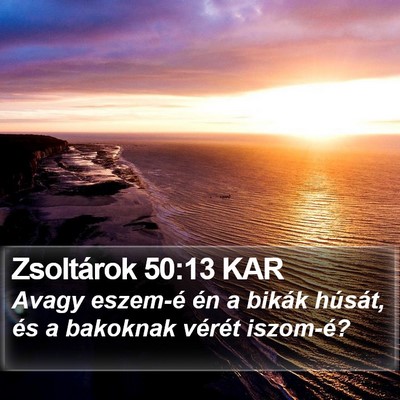 Zsoltárok 50:13 KAR Bible Verse Image