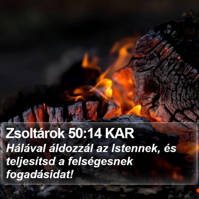 Zsoltárok 50:14 KAR Bible Verse Image