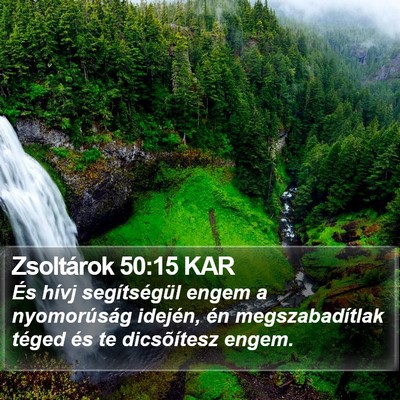 Zsoltárok 50:15 KAR Bible Verse Image