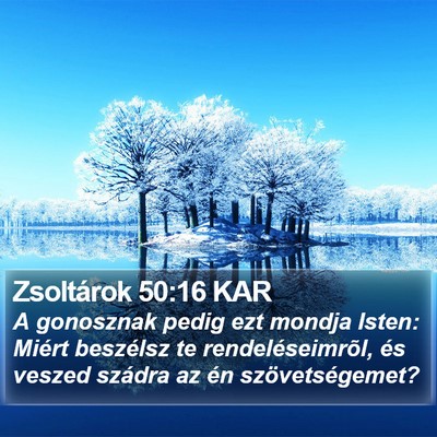 Zsoltárok 50:16 KAR Bible Verse Image