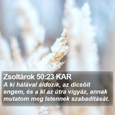 Zsoltárok 50:23 KAR Bible Verse Image