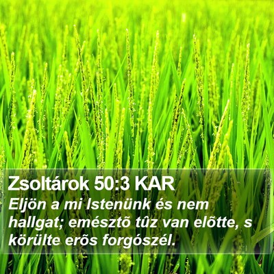 Zsoltárok 50:3 KAR Bible Verse Image