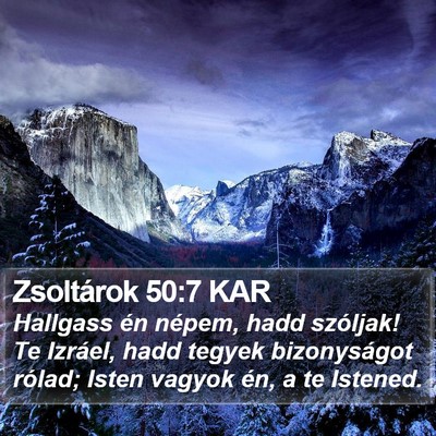 Zsoltárok 50:7 KAR Bible Verse Image