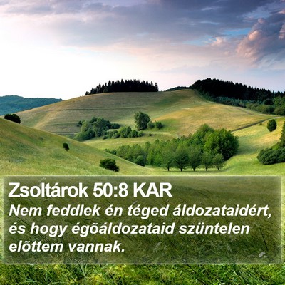 Zsoltárok 50:8 KAR Bible Verse Image